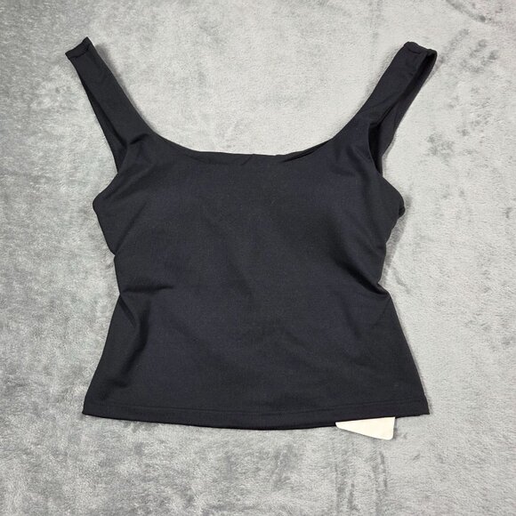 Fabletics Oasis Twist Built In Bra Tank Womens XS Black Athleisure NEW - Picture 1 of 6